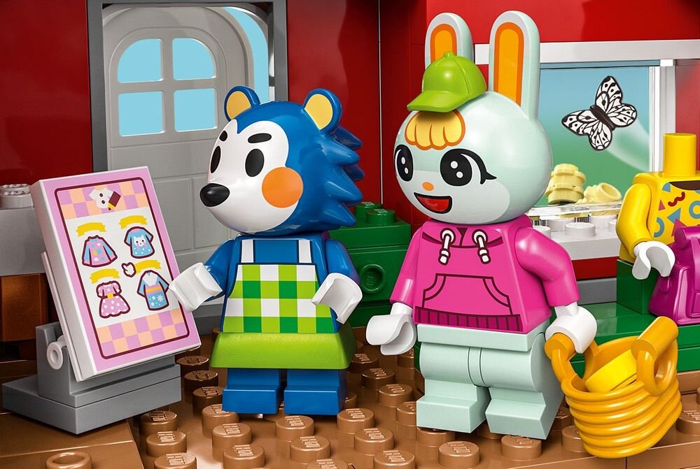 LEGO 77055 Animal Crossing Able Sisters i sklep odzieżowy figurki w domku, minifigurki z gry Animal Crossing: Mabel i Sasha akcesoria