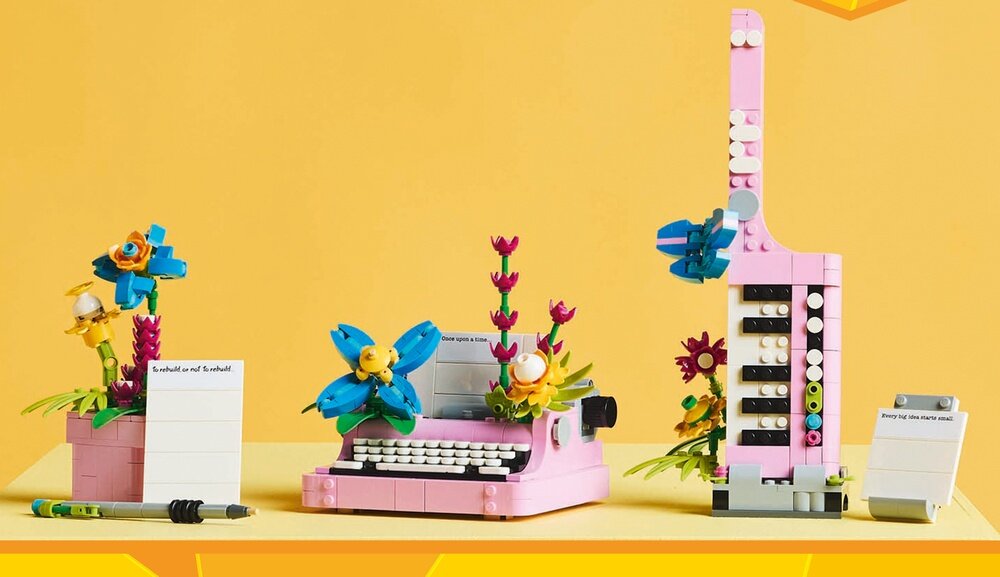 LEGO 31169 Creator 3w1 Maszyna do pisania z kwiatami naklejki