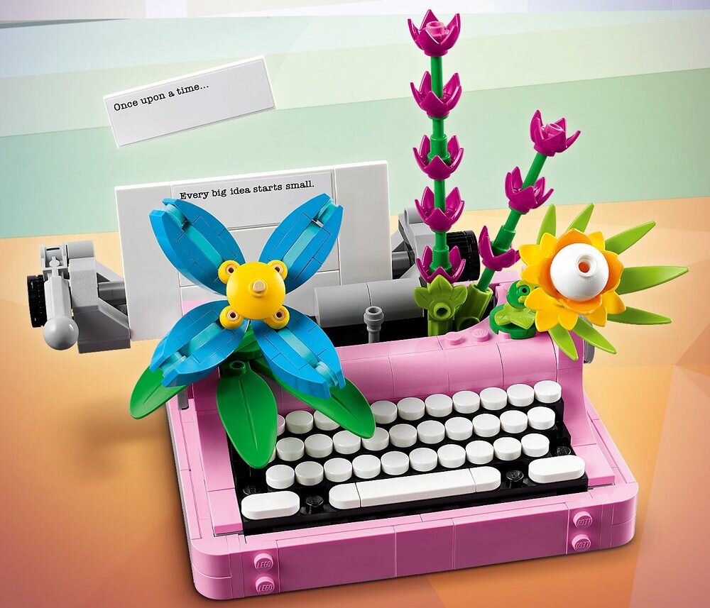 LEGO 31169 Creator 3w1 Maszyna do pisania z kwiatami kwiaty