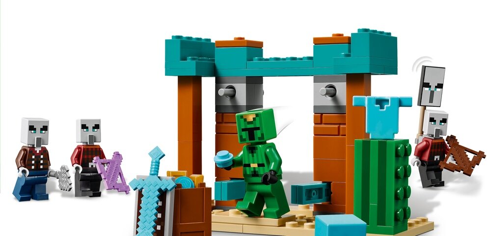 LEGO 21267 Minecraft Pustynny patrol złosadników akcesoria skarb figurki