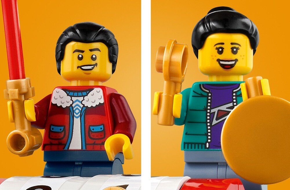 LEGO 40678 ICONIC Kalendarz festiwalowy  szczegóły minifigurki
