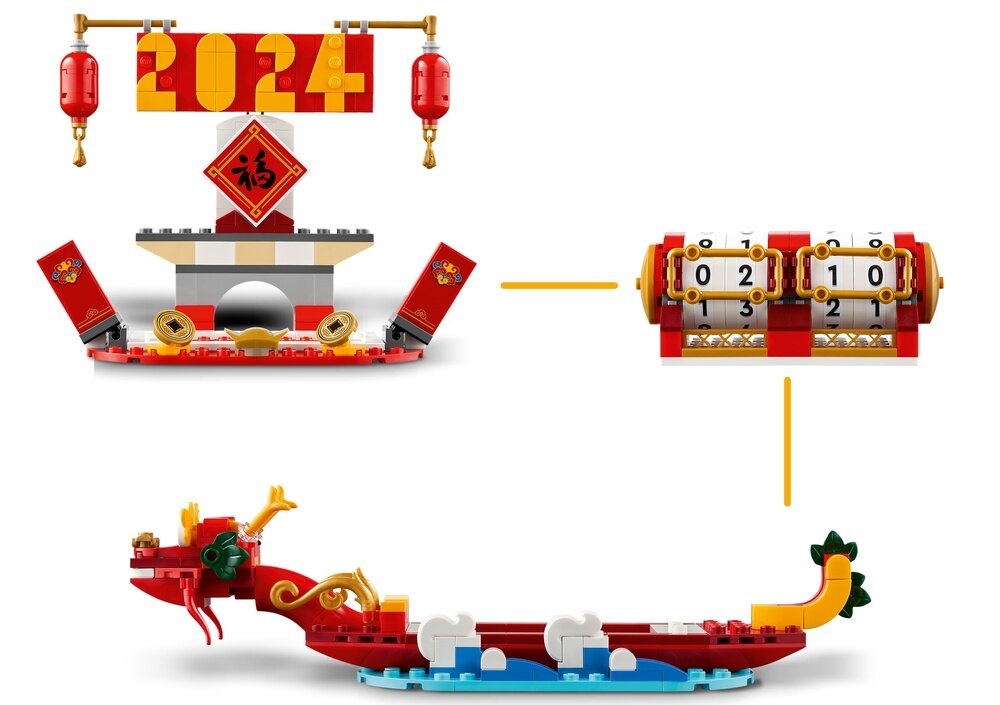 LEGO 40678 ICONIC Kalendarz festiwalowy  kreatywne myślenie 