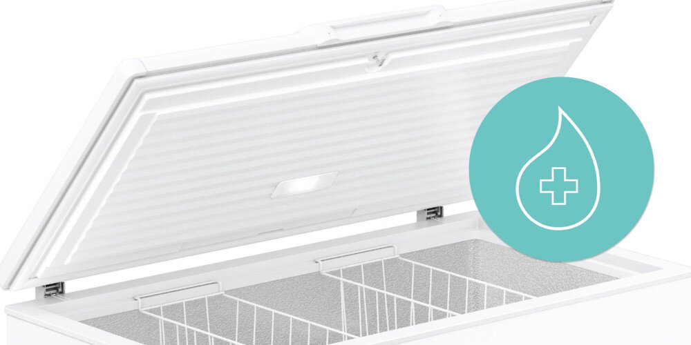 Zamrażarka CANDY CCHH 3012E Antybakteryjna uszczelka zapobiega rozwojowi pleśni bakterii grzybów zachowanie higieny eliminuje aż 99,99% bakterii