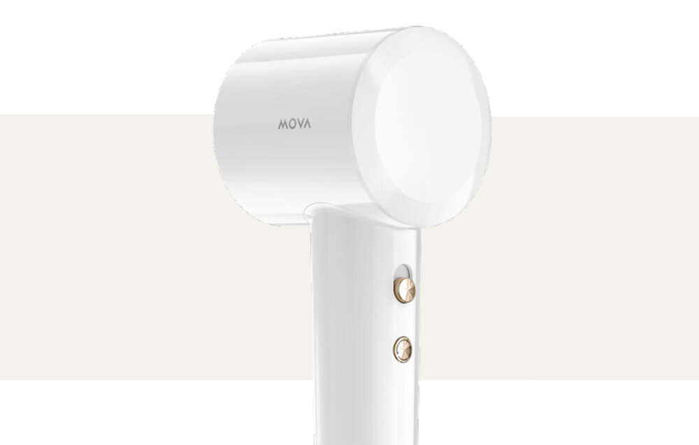 Suszarka do włosów MOVA Turbo szara Lekka i wygodna w użyciu waga Ergonomiczny uchwyt i intuicyjnie rozmieszczone przycisk