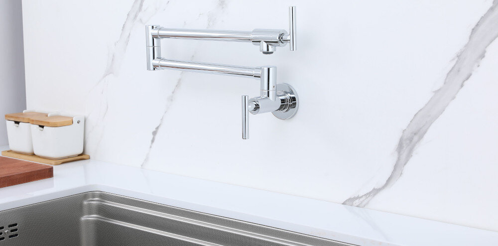 BATERIA BERG POT FILLER 830135 lifestyle ściana marmur kuchnia