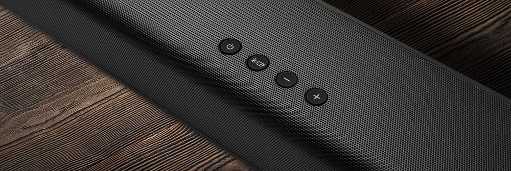 Soundbar JVC TH-E754B zestaw instalacja subwoofer korektory dźwięk dopasowanie, kadr na przyciski wielofunkcyjne