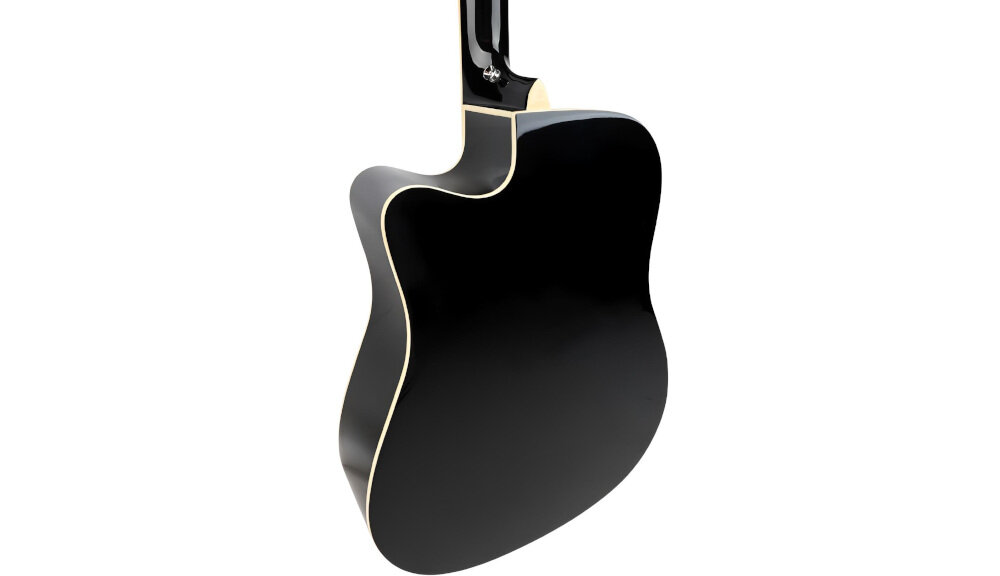 Gitara elektroakustyczna V-TONE Veag1 CE BK 4 - Estetyka, która przyciąga, gitara pod skosem od tyłu
