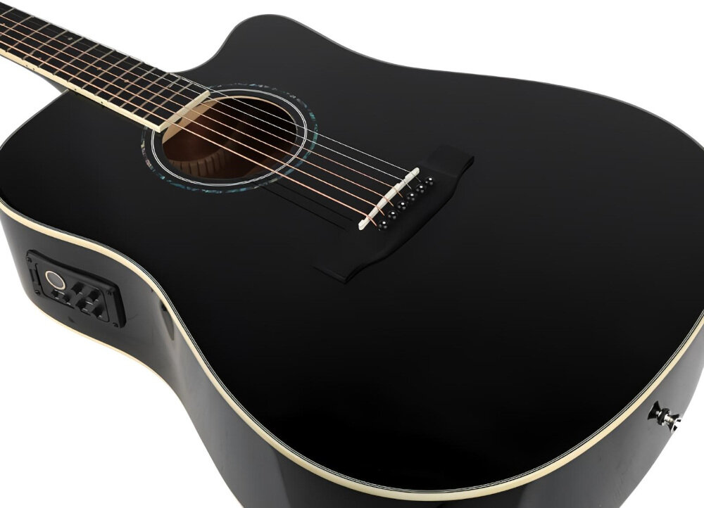 Gitara elektroakustyczna V-TONE Veag1 CE BK 4 - Detale tworzą jakość, kadr korpusu