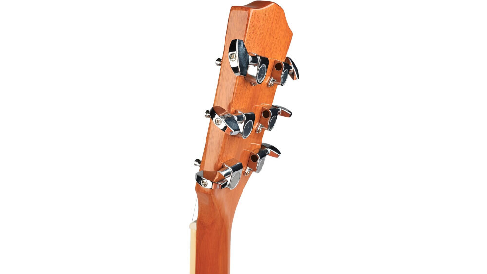 Gitara elektroakustyczna V-TONE Veag1 CE VS 4- Sprawdź, jak brzmi pasja, głowka gitary pod skosem