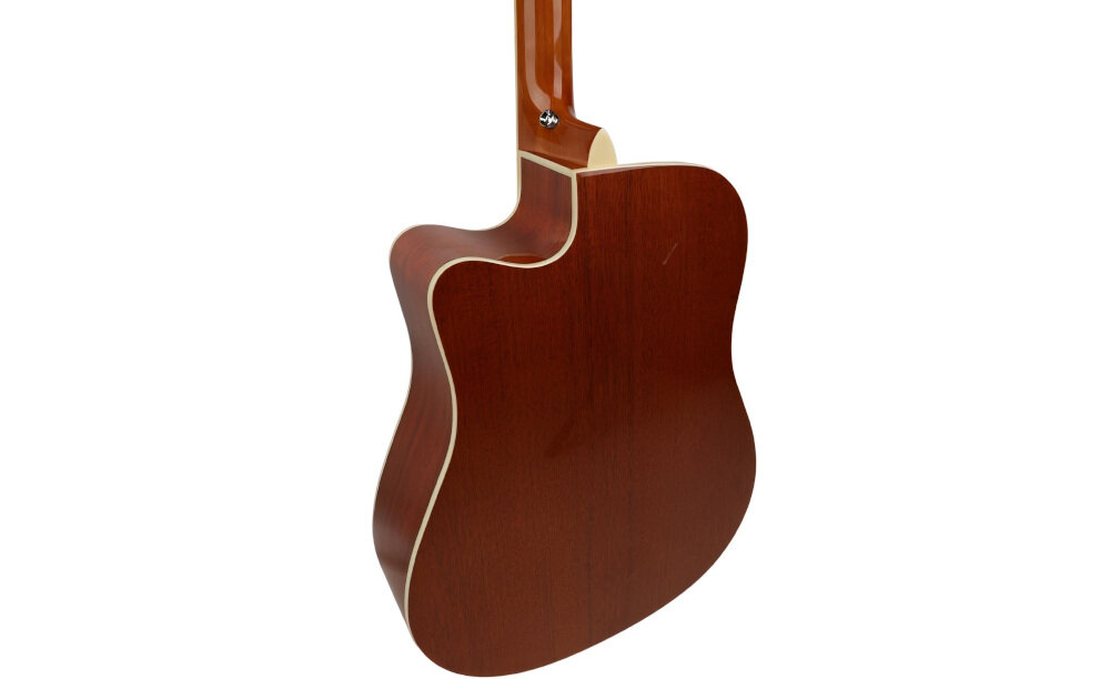 Gitara elektroakustyczna V-TONE Veag1 CE VS 4- Estetyka, która przyciąga, gitara pod skosem od tyłu