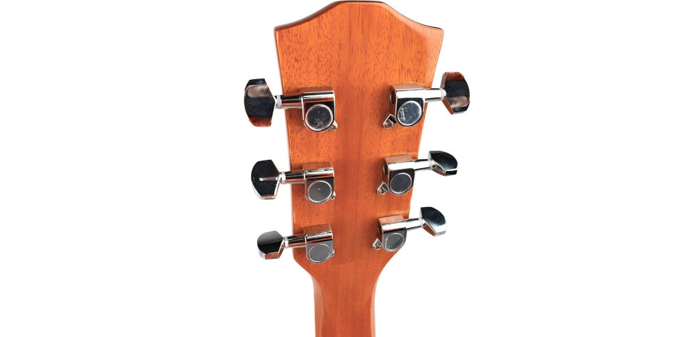 Gitara elektroakustyczna V-TONE Veag1 CE NT 4 - Komfortowa gra i kontrola, głowka gitary od tyłu