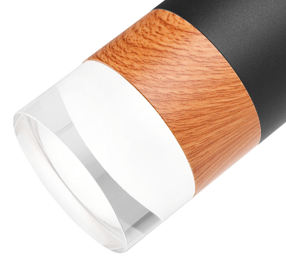Lampa sufitowa LAMKUR Aurora 43678, nakrętki, tub, rurki, światło, na białym tle zbliżenie na klosz lampy