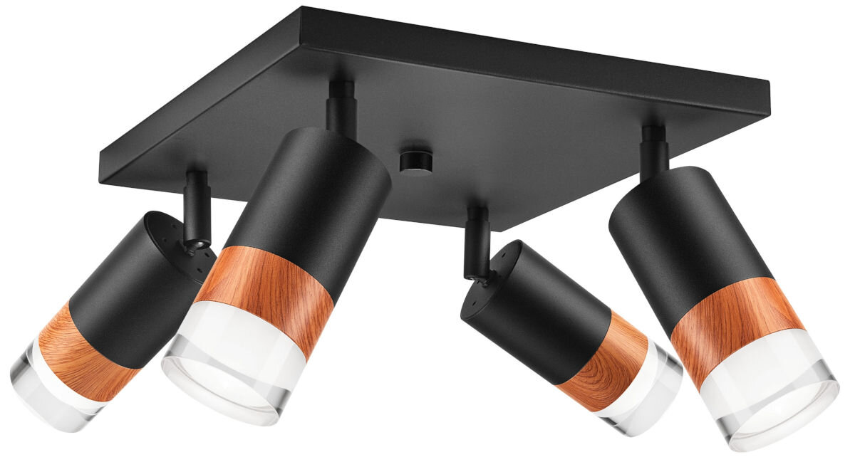 Lampa sufitowa LAMKUR Aurora 43739, czteropunktowy, proszkowo, pomalowana, powierzchnia, na białym tle lampa sufitowa lamkur