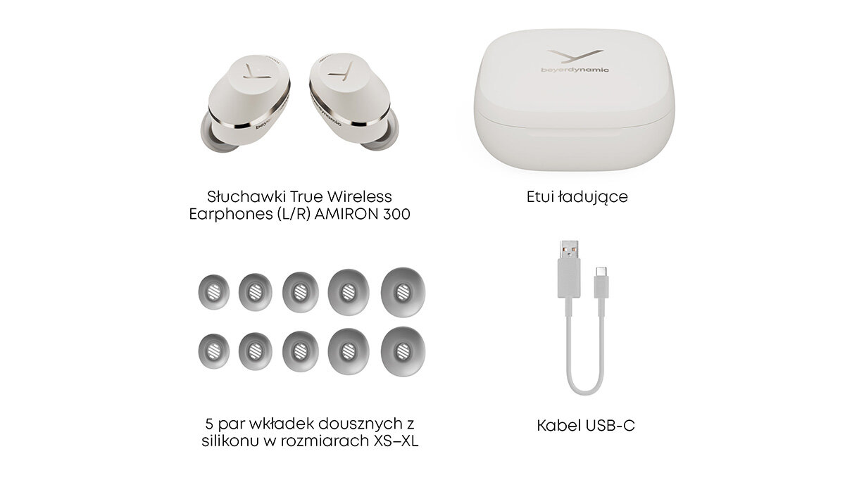 beyerdynamic AMIRON 300 słuchawki etui przewód 5 par wkładek