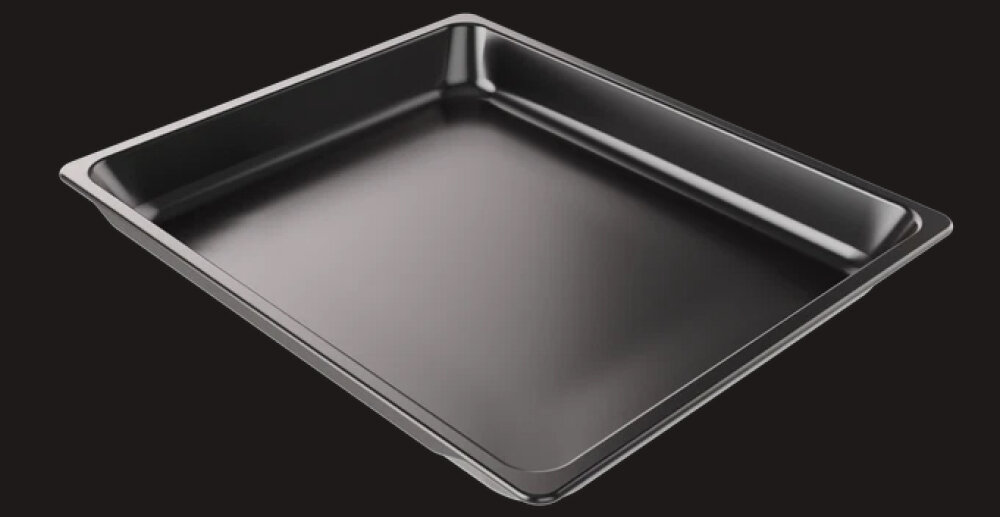 PIEKARNIK TEKA HLB 8408 S BK lifestyle Brytfanna czarne tło naczynie dodatek wyposażenia łatwe czyszczenie pieczenie gładka emalia