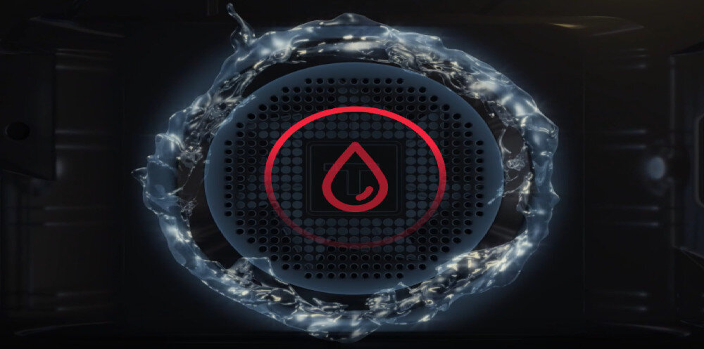 PIEKARNIK TEKA HLB 8408 S BK wizualizacja woda kropla ikona łatwe czyszczenie woda para HydroClean szybko prosto ekologicznie zmiękczanie zabrudzeń