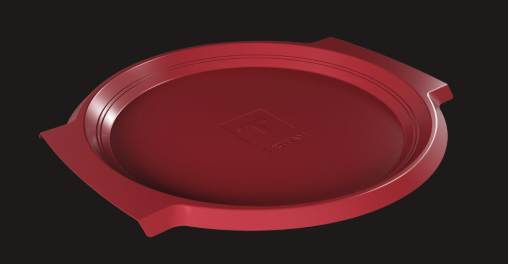 PIEKARNIK TEKA HLB 8408 S BK czerwony pojemnik czarne tło EasySteam para wodna ciepło prosty zdrowy sposób