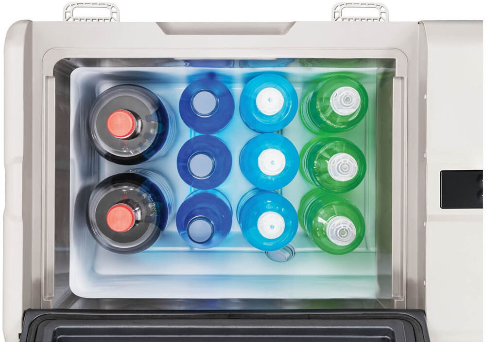 Turystyczna lodówka kompresorowa GÖTZE & JENSEN PF700 43,5L mrożenie -20°C zasilanie 12V 24V 230V camping rodzina długa podróż