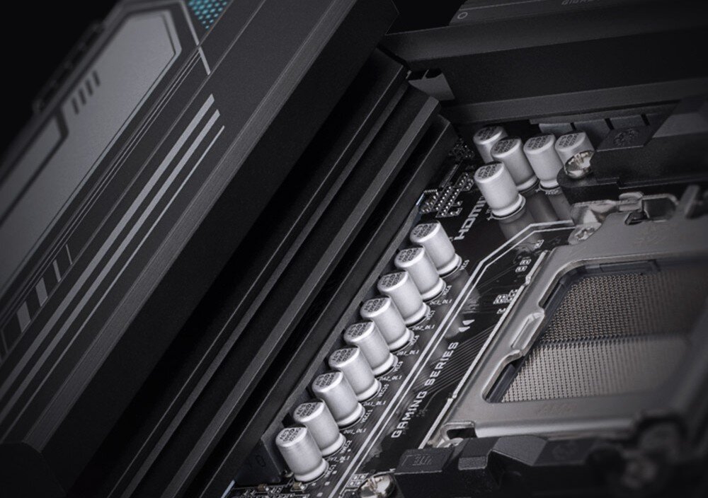 Płyta główna GIGABYTE B850 Gaming X WiFi6E chłodzenie radiatory osłony gniazd M.2 wentylatory termopady