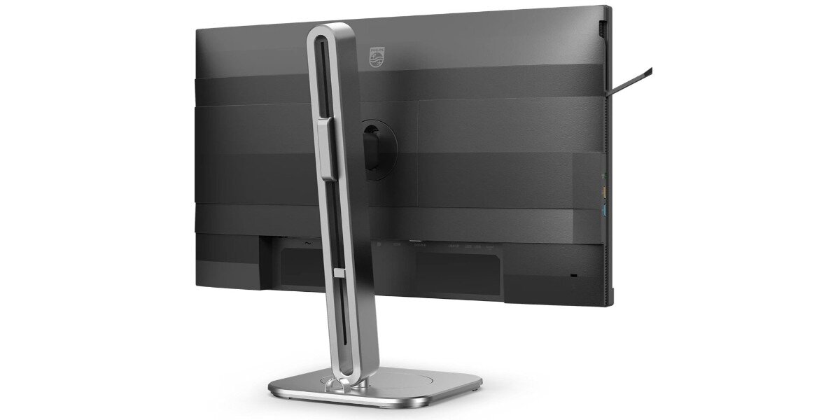 Monitor PHILIPS 27B2G5200/01 na białym tle - tył monitora.