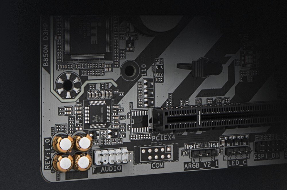 Płyta główna GIGABYTE B850M D3HP dźwięk audio jakość zakłócenia