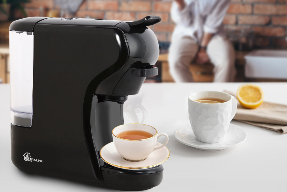 Ekspres EXTRALINK Home EX.38572 (3 systemy kapsułek) Wydajne użytkowanie zbiornik woda pojemność  przygotowanie kilku filiżanek moc ciśnienie smak