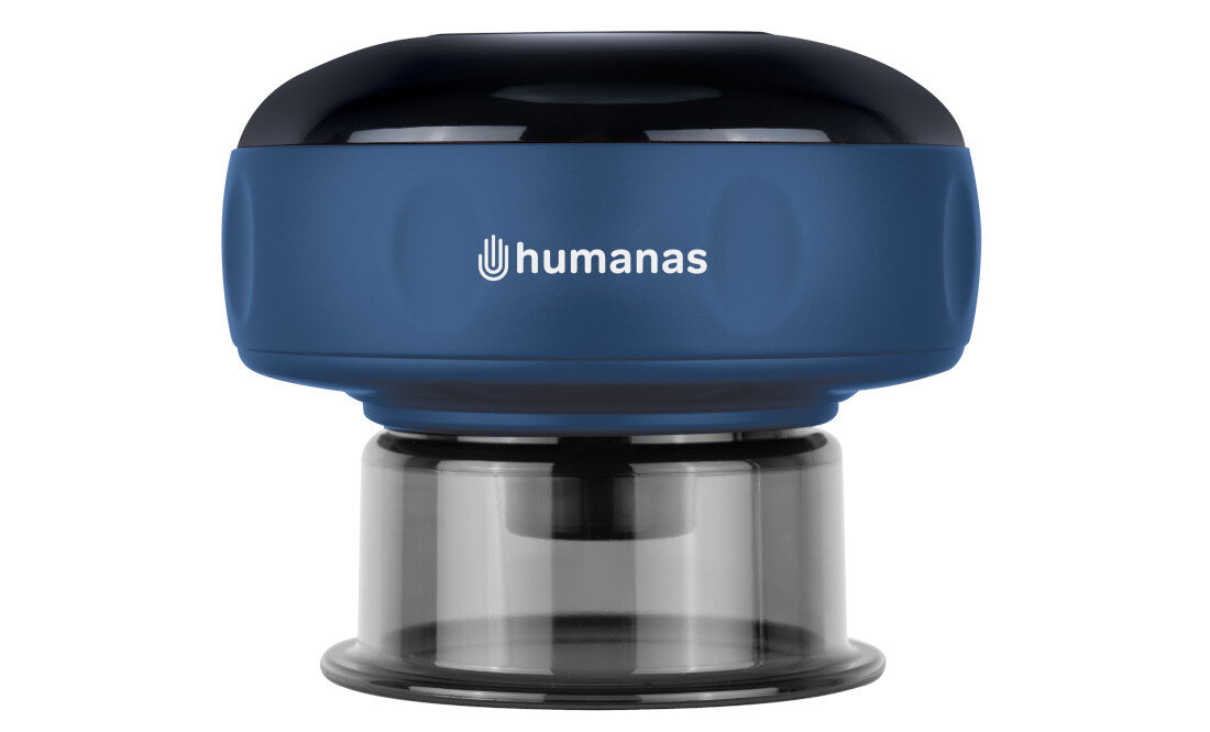 Masażer ręczny antycellulitowy HUMANAS BB01 Niebieski Pielęgnacja i odprężenie 12 poziomów regulacji olejki eteryczne regeneracja odprężenie aromaterapia 