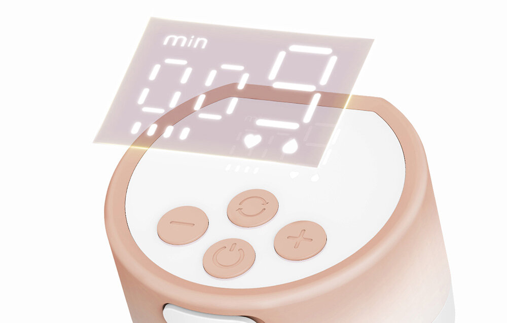 Laktator MOMCOZY S12 Pro Pojedynczy Biało-pomarańczowy Przemyślana konstrukcja Czytelny ekran LED dźwiękowy system przypomnień ułatwienie korzystanie Bezprzewodowa konstrukcja swovoda