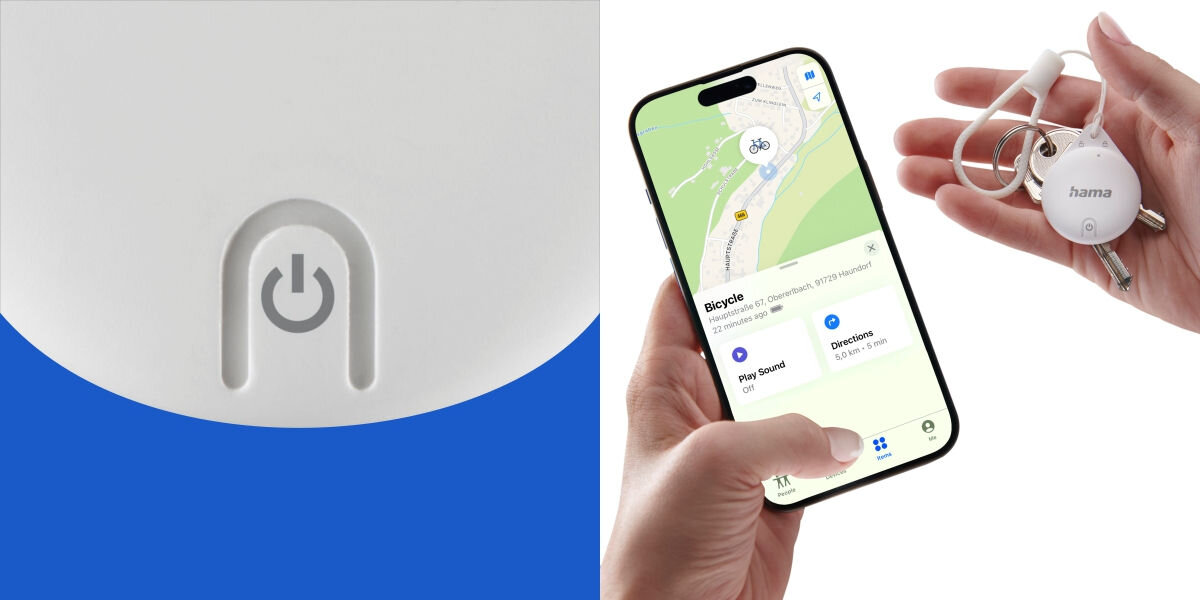 Lokalizator HAMA Air-Tag Apple find me Biały Globalna sieć