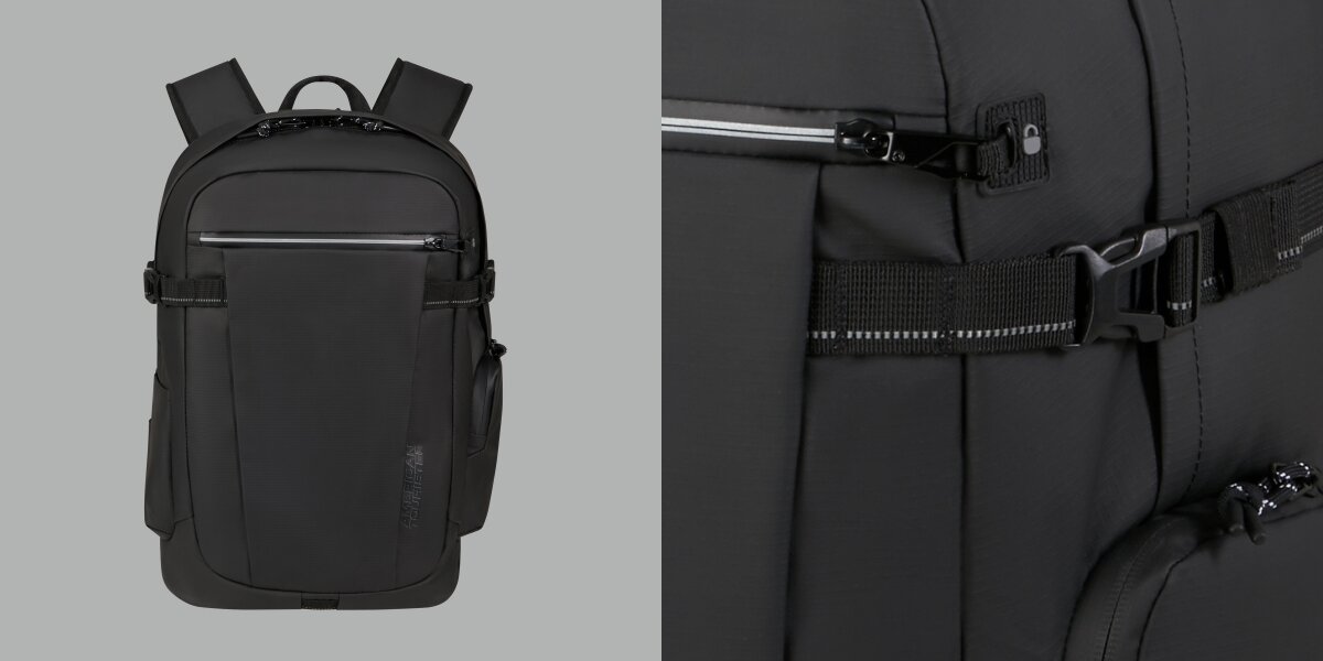 AMERICAN TOURISTER Upventure elementy odblaskowe zamki błyskawiczne bezpieczeństwo