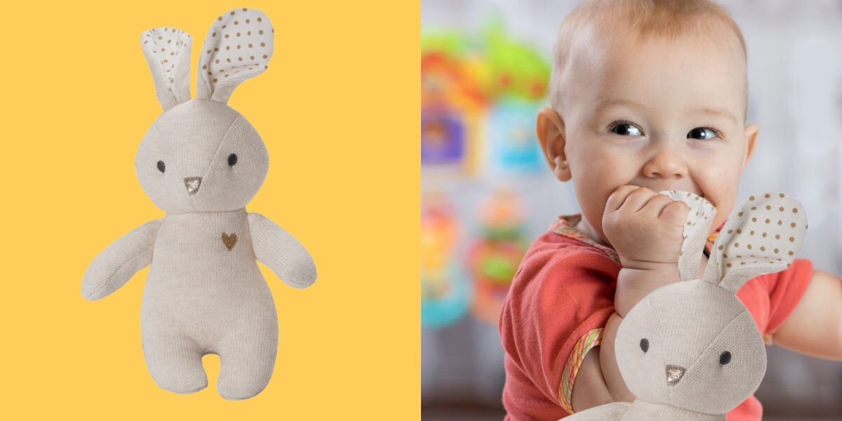 Maskotka INNOGIO GIOplush GIObanny 35cm certyfikaty CE i BSCI, gwarantujące jakość.