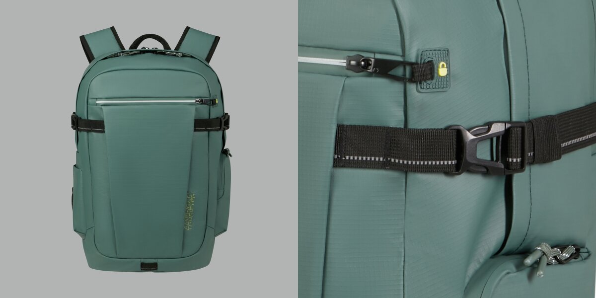 AMERICAN TOURISTER Upventure elementy odblaskowe zamki błyskawiczne bezpieczeństwo