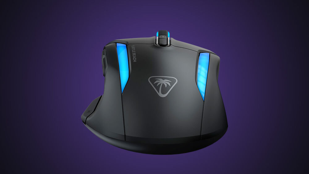 Mysz TURTLE BEACH Kone II czarny
stylowe, efektowne, dwustrefowe podświetlenie AIMO RGB, możliwość dostosowania kolorów i efektów,
produkt od tyłu na fioletowym tle