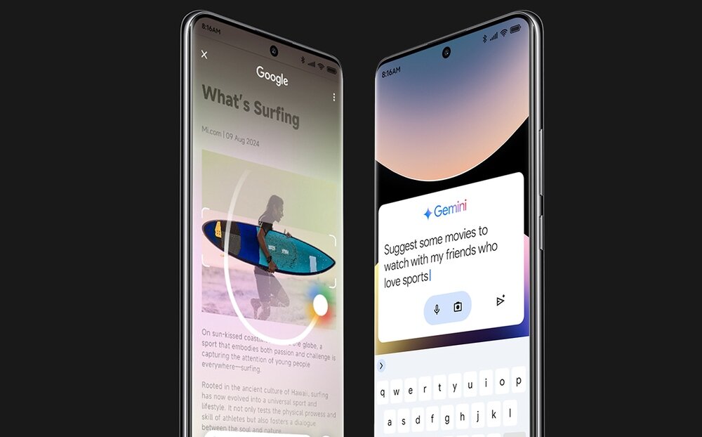 Smartfon XIAOMI Redmi Note 14 Pro 5G Gemini aplikacja na smartfonie