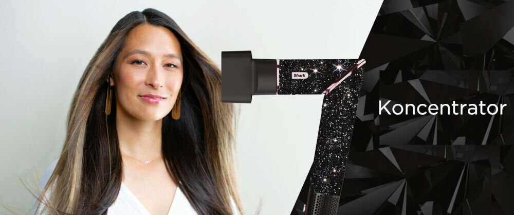 Suszarko-lokówka SHARK Flexstyle HD440JBEU Diamentowy koncentrator nasadka do suszenia włosów szybkie równomierne suszenie dowolne obracanie precyzyjna stylizacja włosów dostosowanie do różnych potrzeb wszechstronne urządzenia skrócony czas suszenia poprawa jakości stylizacji zdrowy wygląd włosów 