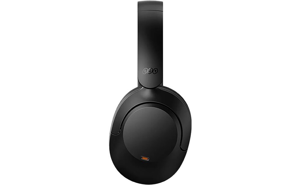 Słuchawki nauszne QCY ANC H4 przetworniki 40 mm certyfikat Hi-Res Audio jakość dźwięku, słuchawki z boku na białym tle