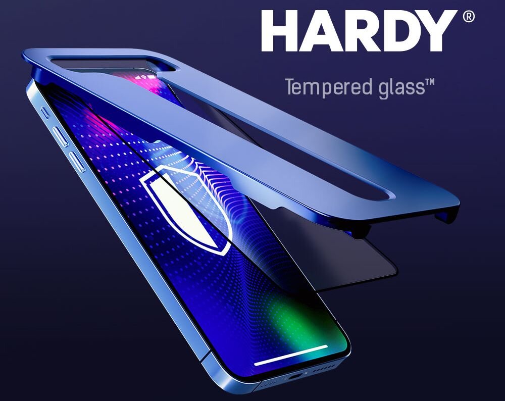 Szkło hartowane 3MK Hardy Tempered Glass ochrona twojego smartfona - smartfon z naklejonym szklem na ekran