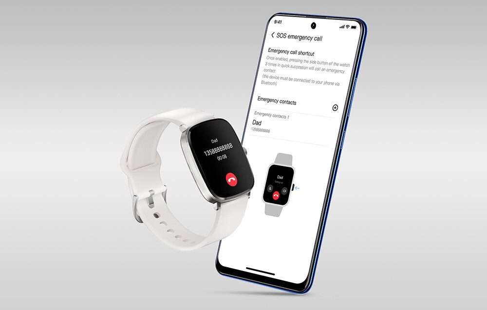 Smartwatch HAYLOU RS5 komunikacja bluetooth hi-fi wbudowany asystent glosowy