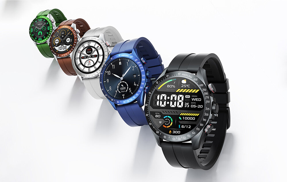 Smartwatch HAYLOU Solar Pro ekran bateria czujniki zdrowie sport pasek ładowanie pojemność rozdzielczość łączność sterowanie krew puls rozmowy smartfon aplikacja