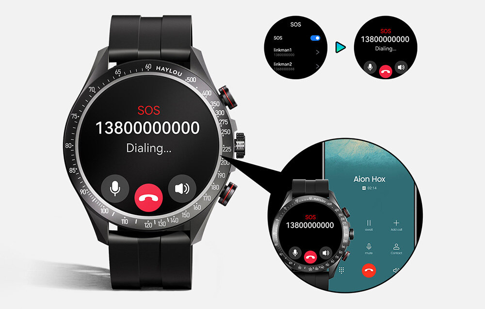 Smartwatch HAYLOU Solar Pro mozliwosci asystent glosowy uzycie przyciski polaczenia bluetooth mikrofon