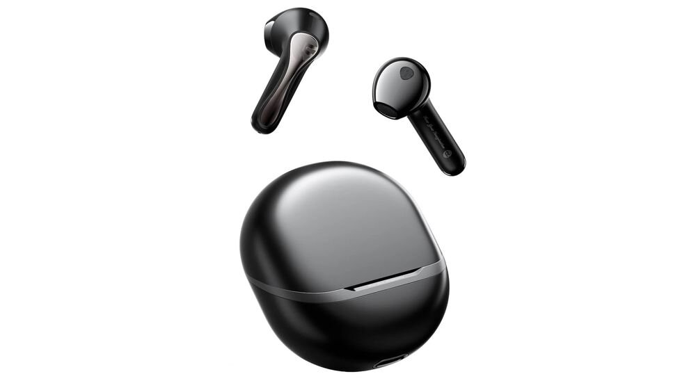 Słuchawki SOUNDPEATS Air 5 TWS przetwornik dynamiczny 13 mm czysty dźwięk, słuchawki z etui ładującym na białym tle