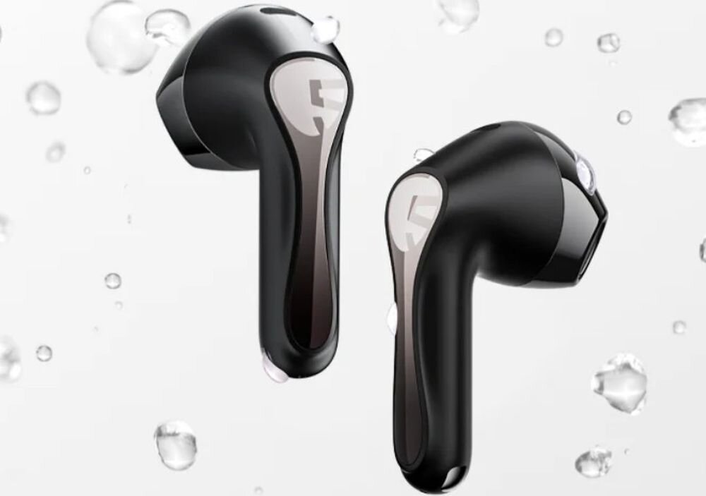 Słuchawki SOUNDPEATS Air 5 TWS IPX5 mikrofon redukcja szumów rozmowy, słuchawki na białym tle