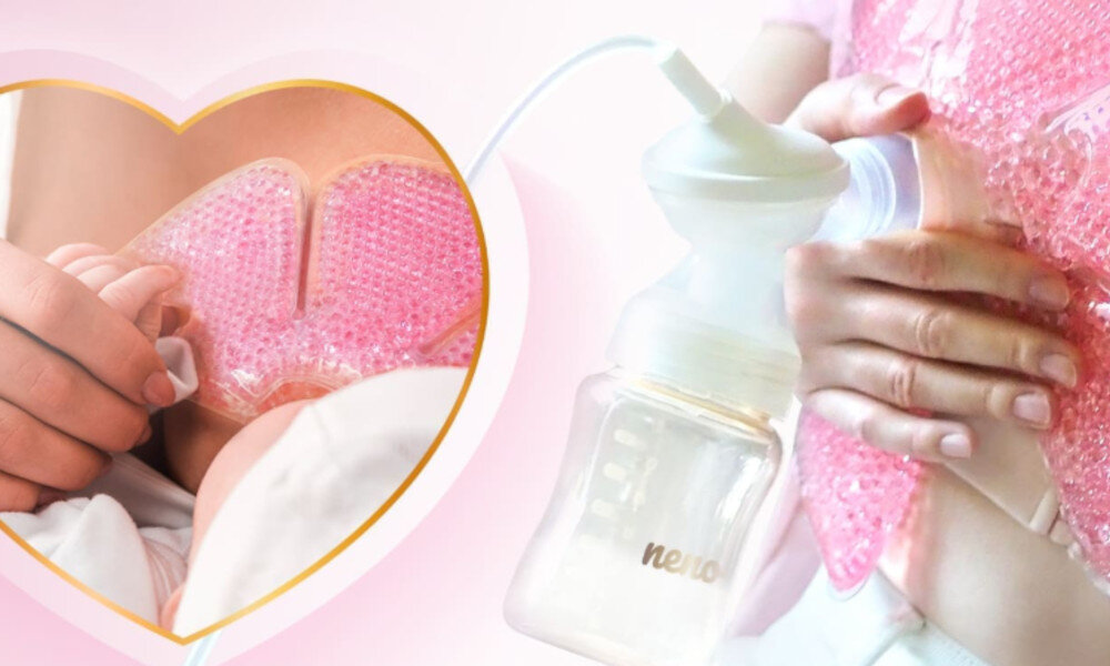 Kompres żelowy NENO Perse (2 szt. ) Terapia ciepłem Ciepły kompres wsparcie stymulacja udrożnianie kanaliki mleko dyskomfort pomoc