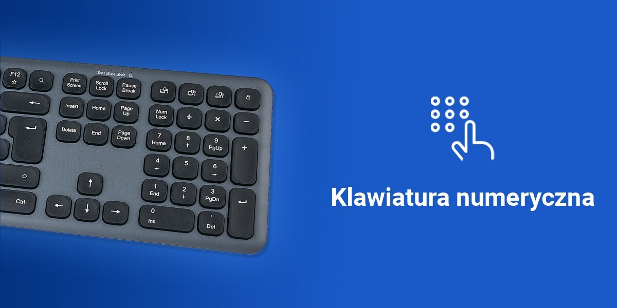 Klawiatura HAMA WK-550 Multi-Device Assist AI,
pełnowymiarowa wygoda, obudowa z tworzywa ABS, ergonomiczne, wklęsłe klawisze, klawisze numeryczne, wbudowany wyłącznik
produkt ze zbliżeniem na klawisze, niebieskie tło