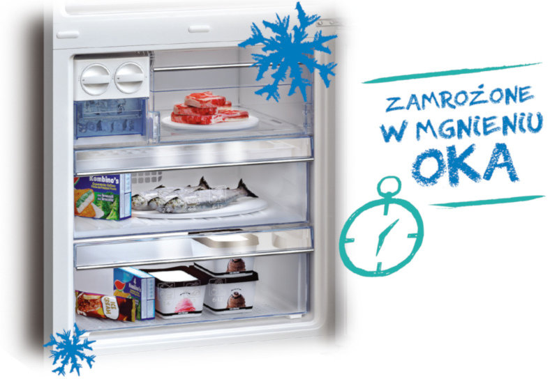 Lodówka Beko GNE114613X - Szybkie mrożenie