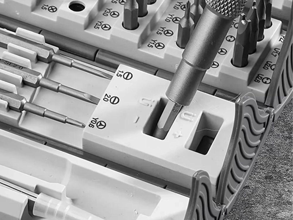 EXTRALINK 128W1-1307 120 precyzyjnych bitów, pęsetę, giętką przedłużkę metalowy otwierak Stalowe końcówki dużą trwałością i odpornością na ścieranie naprawie telefonów, laptopów, konsol sprzętów domowych - zbliżenie na bity