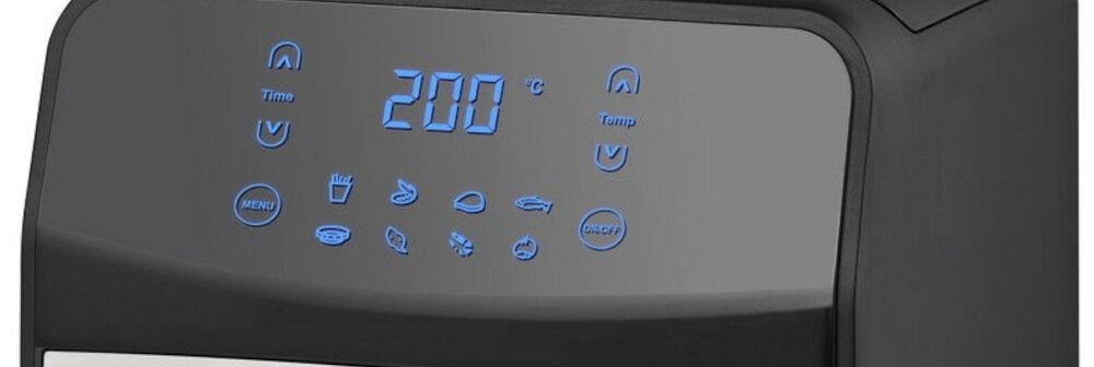 Air Fryer Frytkownica beztłuszczowa ELDOM FR50 Prosta obsługa każdego dnia Dotykowy panel z czytelnym wyświetlaczem LED szybkie sterowanie 8 programów automatycznych ustawienia ręczne