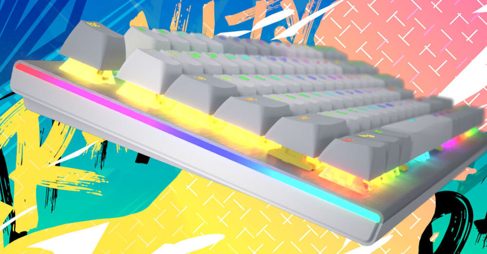Klawiatura HATOR Gravity X TKL Biały
rozświetl swoje stanowisko, dynamiczne podświetlenie RGB, 16,8 mln kolorów, możliwość pełnej personalizacji, możliwość indywidualnego ustawienia każdego
klawisza, boczne strefy świetlne,
klawiatura od boku, podświetlona boczna strefa świetlna