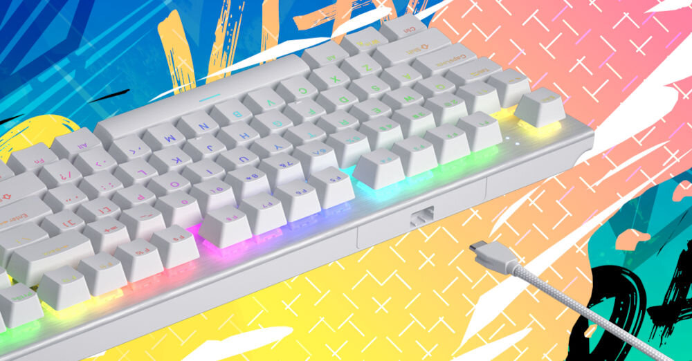 Klawiatura HATOR Gravity X TKL Biały
wygodny przewód, elastyczny, odłączany kabel USB-A / USB-C o długości ok. 1,8 metra,
precyzyjnie dopasowane wcięcie na wtyczkę, klawiatura, kabel zakończony wtyczką USB-C