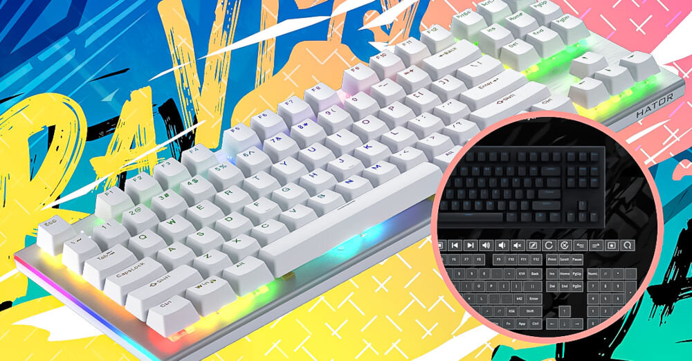 Klawiatura HATOR Gravity X TKL Biały
swoboda w personalizacji, obsługa niestandardowego oprogramowania opartego na QMK, możliwość konfiguracji za pomocą interfejsu VIA,
klawiatura, okrąg, w którym widać aplikację do konfiguracji
